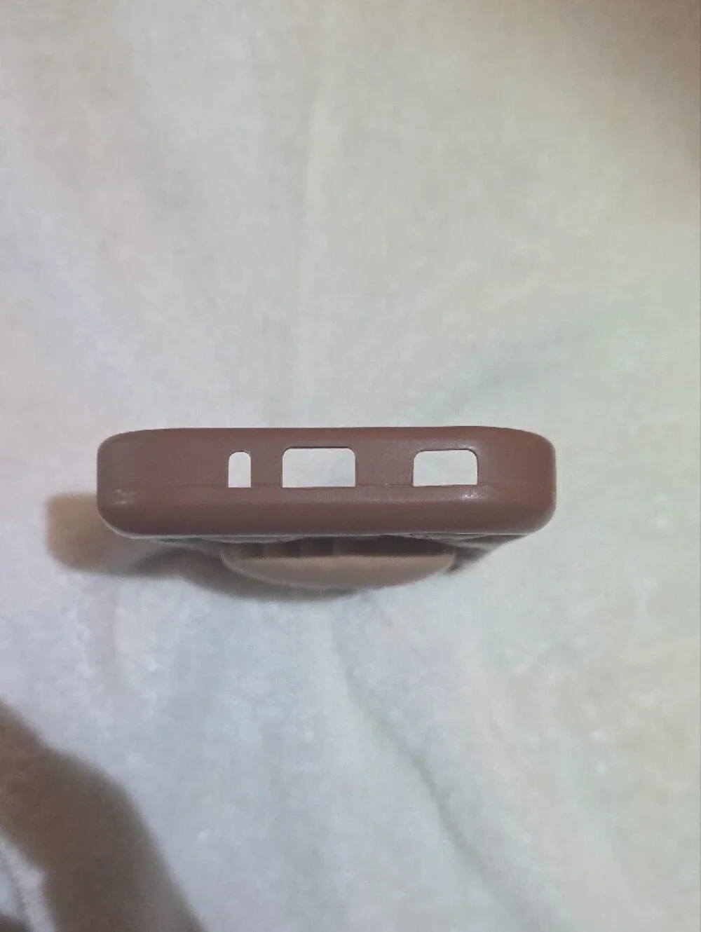 Cute Bear Silicone Phone Case in Brown with Pink Accents